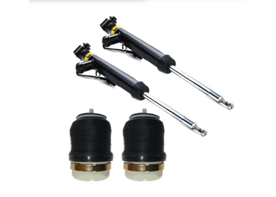 2x Rear Shock Absorber + 2x Rear Air Spring Bags For Audi A6 S6 4F C6 2004-11 4F0616032L 4F0616032K 4F0616001J